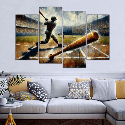 Baseball Wall Art - BB5039 - Baseball Game Action - Baseball Poster - Baseball Canvas