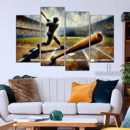 Baseball Wall Art - BB5039 - Baseball Game Action - Baseball Poster - Baseball Canvas