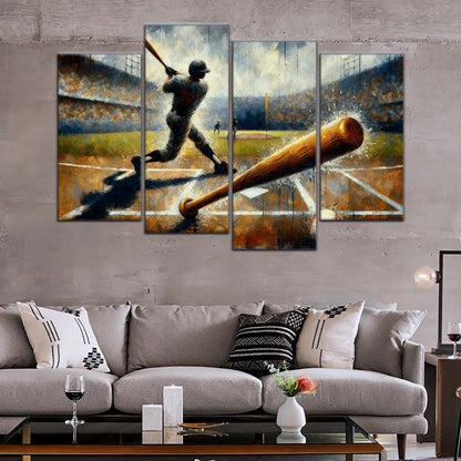 Baseball Wall Art - BB5039 - Baseball Game Action - Baseball Poster - Baseball Canvas