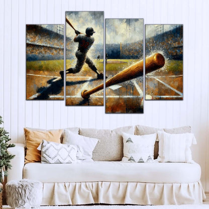 Baseball Wall Art - BB5039 - Baseball Game Action - Baseball Poster - Baseball Canvas