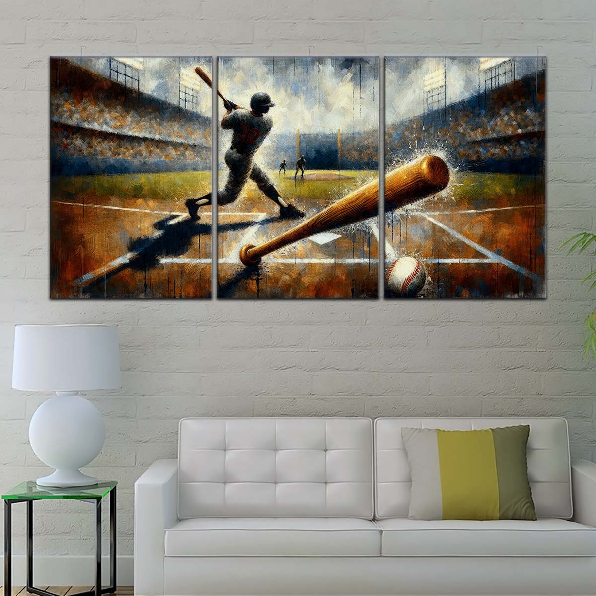 Baseball Wall Art - BB5039 - Baseball Game Action - Baseball Poster - Baseball Canvas