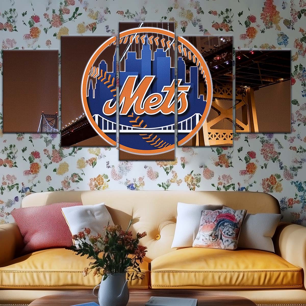 Baseball Wall Art - BB5044 - New York Mets - Baseball Poster - Baseball Canvas