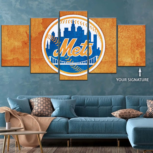 Baseball Wall Art - BB5050 - New York Mets - Baseball Poster - Baseball Canvas