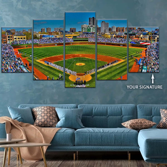 Baseball Wall Art - BB5051 - Wrigley Field A Stunning Of Chicago Baseball - Baseball Poster - Baseball Canvas