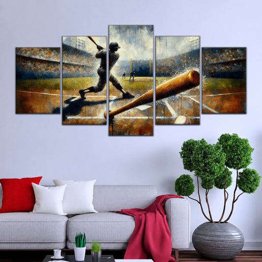 Baseball Wall Art - BB5039 - Baseball Game Action - Baseball Poster - Baseball Canvas