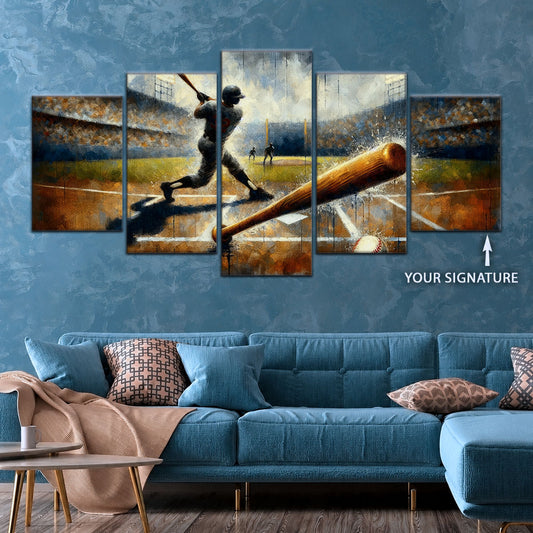 Baseball Wall Art - BB5039 - Baseball Game Action - Baseball Poster - Baseball Canvas