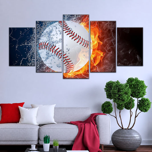 Baseball Wall Art - BB5040 - Epic Baseball Blaze - Baseball Poster - Baseball Canvas