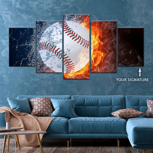 Baseball Wall Art - BB5040 - Epic Baseball Blaze - Baseball Poster - Baseball Canvas