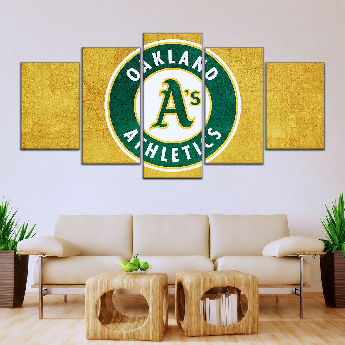Baseball Canvas Wall Art - BB5042 - Oakland Athletics Sports