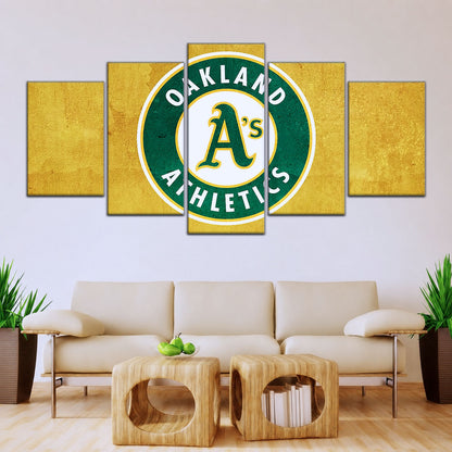 Baseball Canvas Wall Art - BB5042 - Oakland Athletics Sports