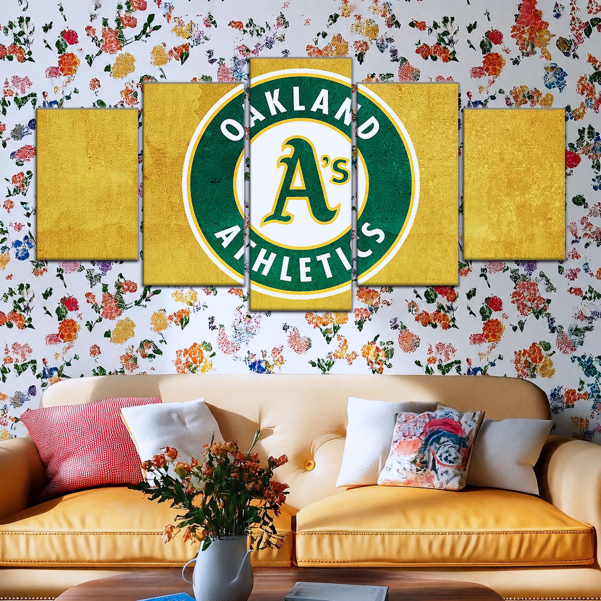 Baseball Canvas Wall Art - BB5042 - Oakland Athletics Sports