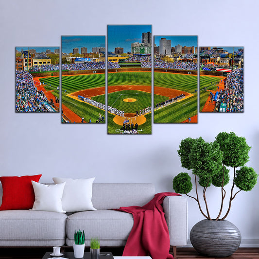 Baseball Wall Art - BB5051 - Wrigley Field A Stunning Of Chicago Baseball - Baseball Poster - Baseball Canvas