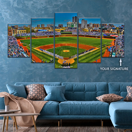 Baseball Wall Art - BB5051 - Wrigley Field A Stunning Of Chicago Baseball - Baseball Poster - Baseball Canvas