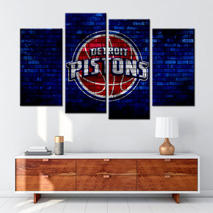 Basketball Wall Art - BK5030 - Detroit Pistons - Basketball Poster - Basketball Canvas