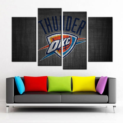 Basketball Wall Art - BK5038 - Oklahoma City Thunder - Basketball Poster - Basketball Canvas