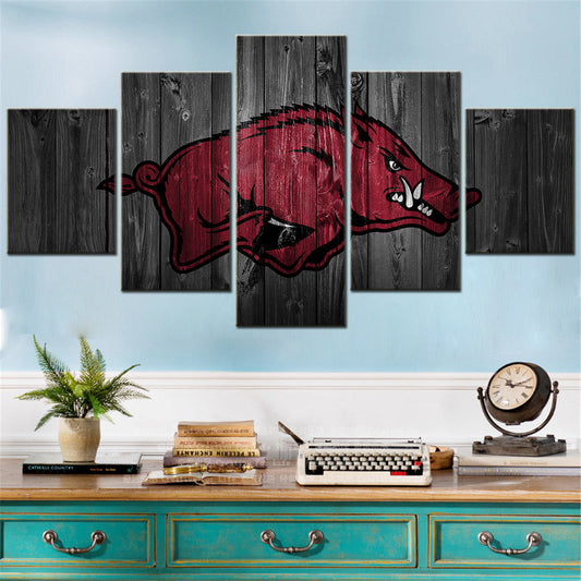 Basketball - 5 Pieces Wall Art - BK5002 - Arkansas Razorbacks Men's Basketball - Hogs - Basketball Poster - Basketball Canvas