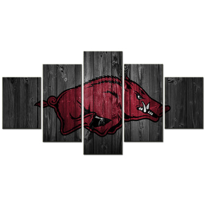 Basketball - 5 Pieces Wall Art - BK5002 - Arkansas Razorbacks Men's Basketball - Hogs - Basketball Poster - Basketball Canvas