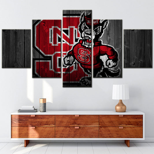 Basketball - 5 Pieces Wall Art - BK5017 - NC State Wolfpack Men's Basketball - Basketball Poster - Basketball Canvas