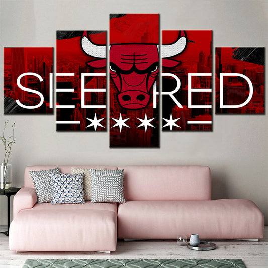 Basketball Wall Art - BK5026 - Chicago Bulls - Basketball Poster - Basketball Canvas