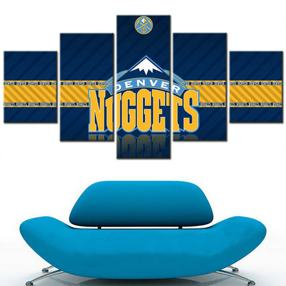 Basketball Wall Art - BK5029 - Denver Nuggets - Basketball Poster - Basketball Canvas