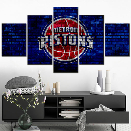 Basketball Wall Art - BK5030 - Detroit Pistons - Basketball Poster - Basketball Canvas