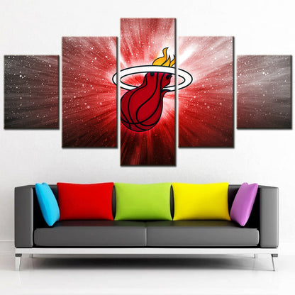 Basketball Wall Art - BK5033 - Miami Heat - Basketball Poster - Basketball Canvas