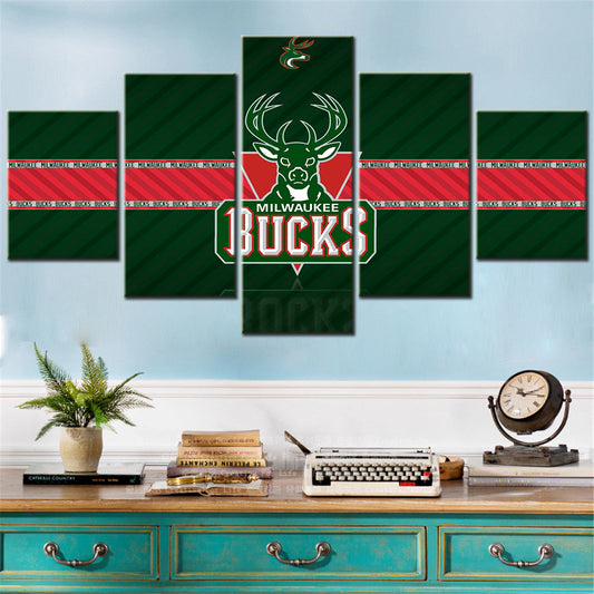 Basketball Wall Art - BK5034 - Milwaukee Bucks - Basketball Poster - Basketball Canvas