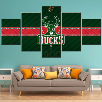 Basketball Wall Art - BK5034 - Milwaukee Bucks - Basketball Poster - Basketball Canvas