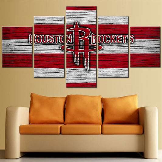 Basketball - 5 Pieces Wall Art - BK5012 - Houston Rockets - Basketball Poster - Basketball Canvas