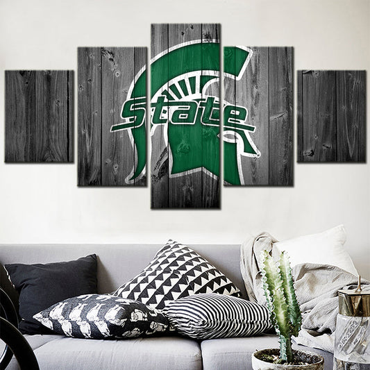 Basketball - 5 Pieces Wall Art - BK5004 - Michigan State Spartans Men's Basketball - Basketball Poster - Basketball Canvas