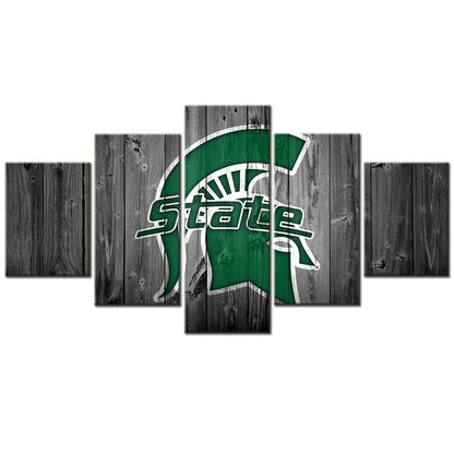 Basketball - 5 Pieces Wall Art - BK5004 - Michigan State Spartans Men's Basketball - Basketball Poster - Basketball Canvas