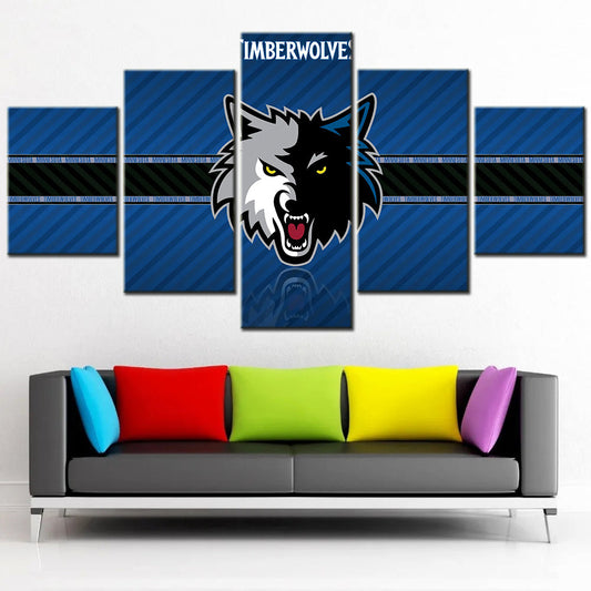 Basketball - 5 Pieces Wall Art - BK5005 - Minnesota Timberwolves Sport - Basketball Poster - Basketball Canvas