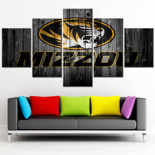Basketball - 5 Pieces Wall Art - BK5014 - Missouri Tigers Men's Basketball - Basketball Poster - Basketball Canvas
