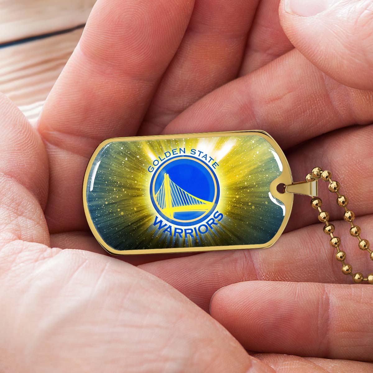 Basketball - BKD005 - Golden State Warriors - Basketball Dog Tag - Military Ball Chain - Luxury Dog Tag