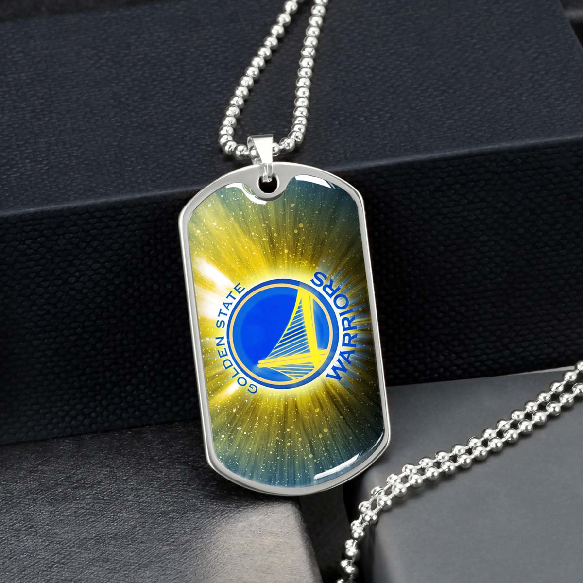 Basketball - BKD005 - Golden State Warriors - Basketball Dog Tag - Military Ball Chain - Luxury Dog Tag