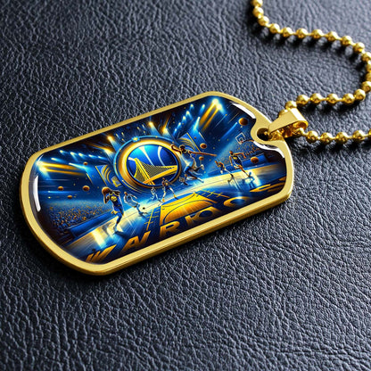 Basketball - BKD006 - Golden State Warriors - Basketball Dog Tag - Military Ball Chain - Luxury Dog Tag