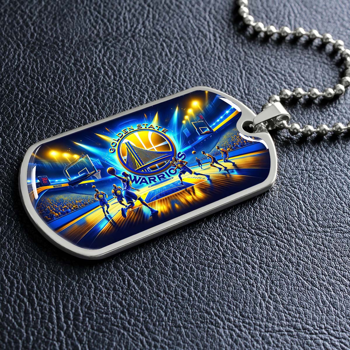 Basketball - BKD007 - Golden State Warriors - Basketball Dog Tag - Military Ball Chain - Luxury Dog Tag
