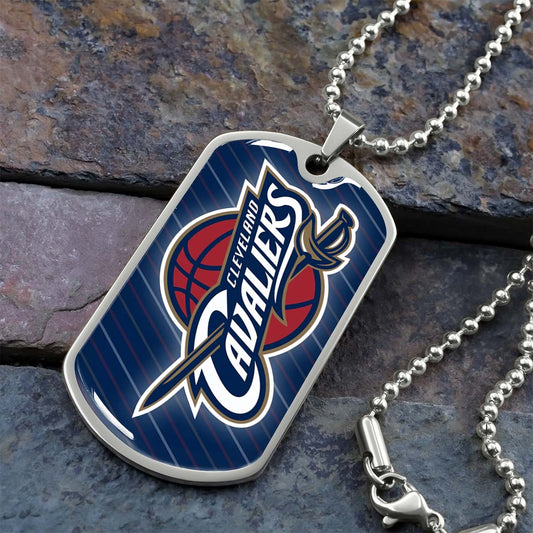Basketball - BKD009 - Cleveland Cavaliers - Basketball Dog Tag - Military Ball Chain - Luxury Dog Tag