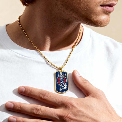 Basketball - BKD009 - Cleveland Cavaliers - Basketball Dog Tag - Military Ball Chain - Luxury Dog Tag