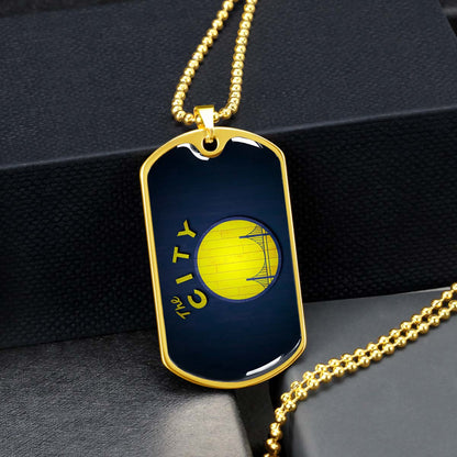 Basketball - BKD014 - Golden State Warriors Sports - The City - Basketball Dog Tag - Military Ball Chain - Luxury Dog Tag