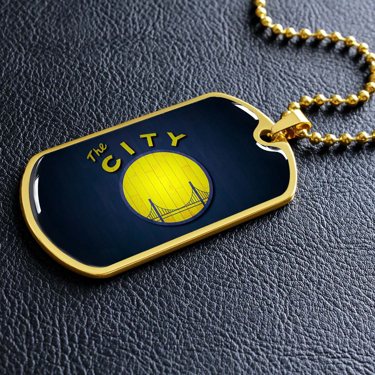 Basketball - BKD014 - Golden State Warriors Sports - The City - Basketball Dog Tag - Military Ball Chain - Luxury Dog Tag