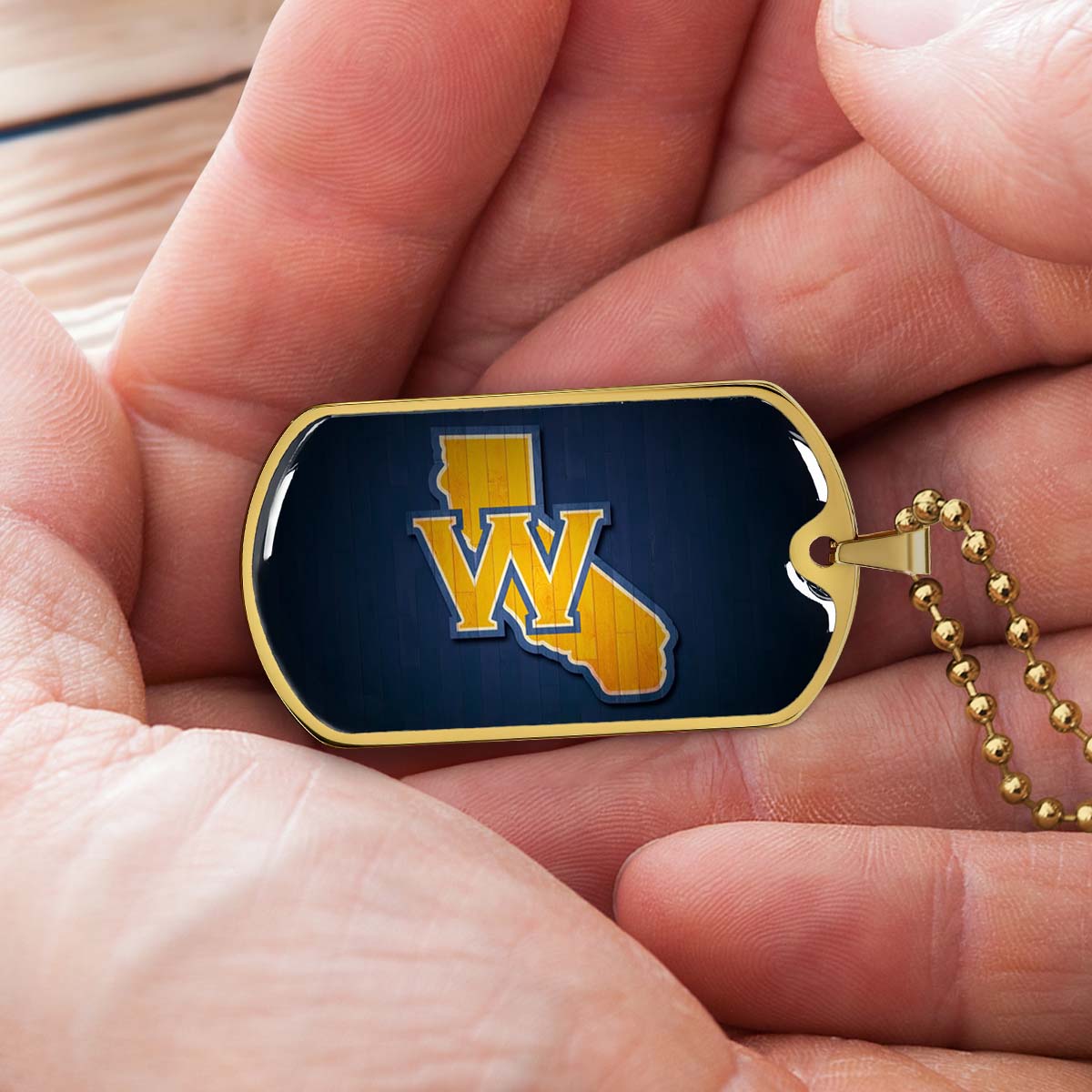 Basketball - BKD015 - Golden State Warriors Sports - Basketball Dog Tag - Military Ball Chain - Luxury Dog Tag