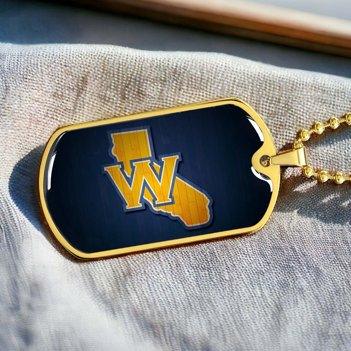 Basketball - BKD015 - Golden State Warriors Sports - Basketball Dog Tag - Military Ball Chain - Luxury Dog Tag