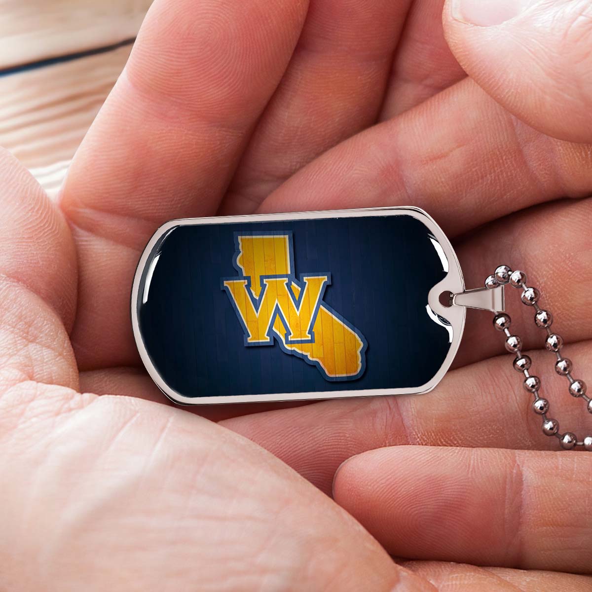 Basketball - BKD015 - Golden State Warriors Sports - Basketball Dog Tag - Military Ball Chain - Luxury Dog Tag