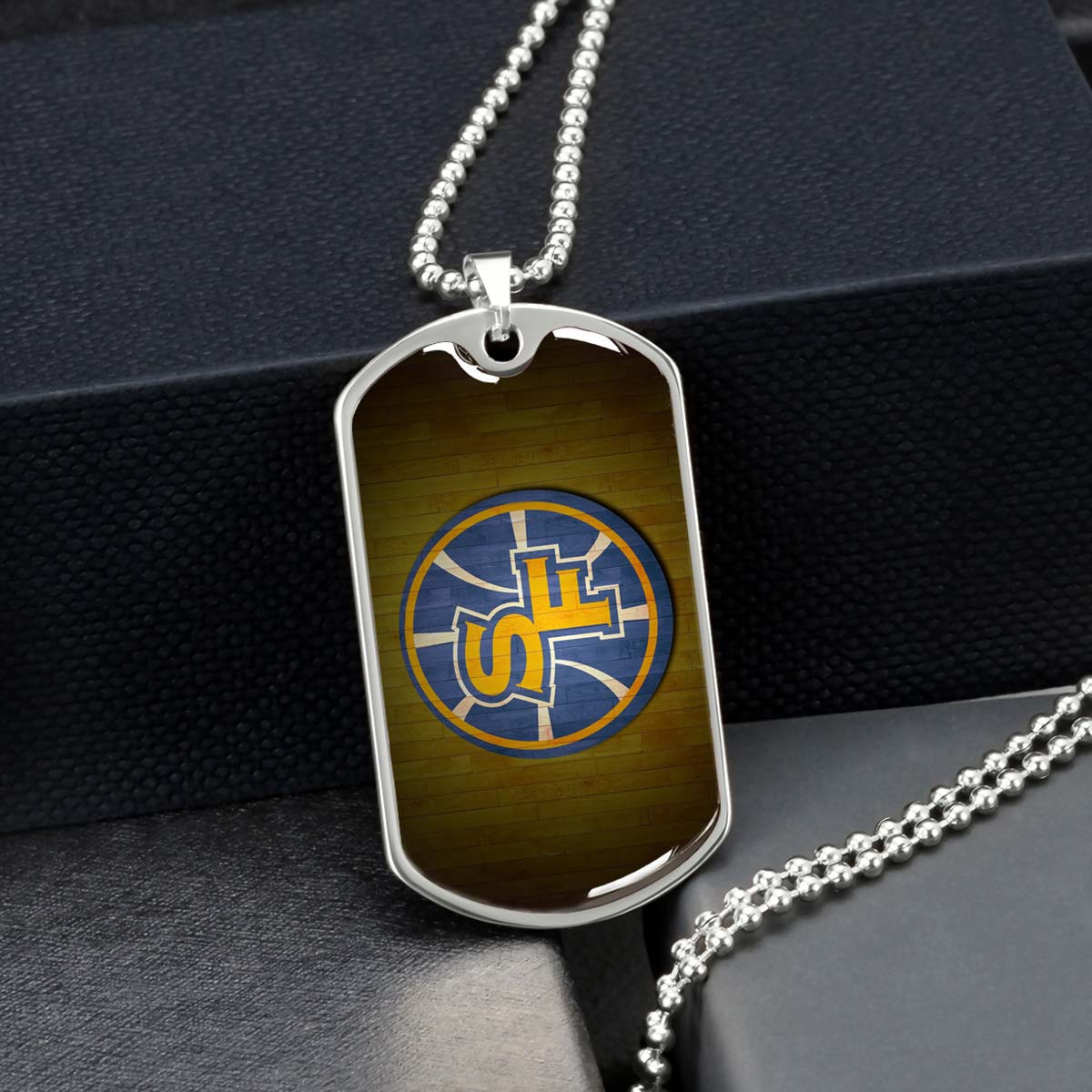 Basketball - BKD016 - Golden State Warriors Sports - Basketball Dog Tag - Military Ball Chain - Luxury Dog Tag