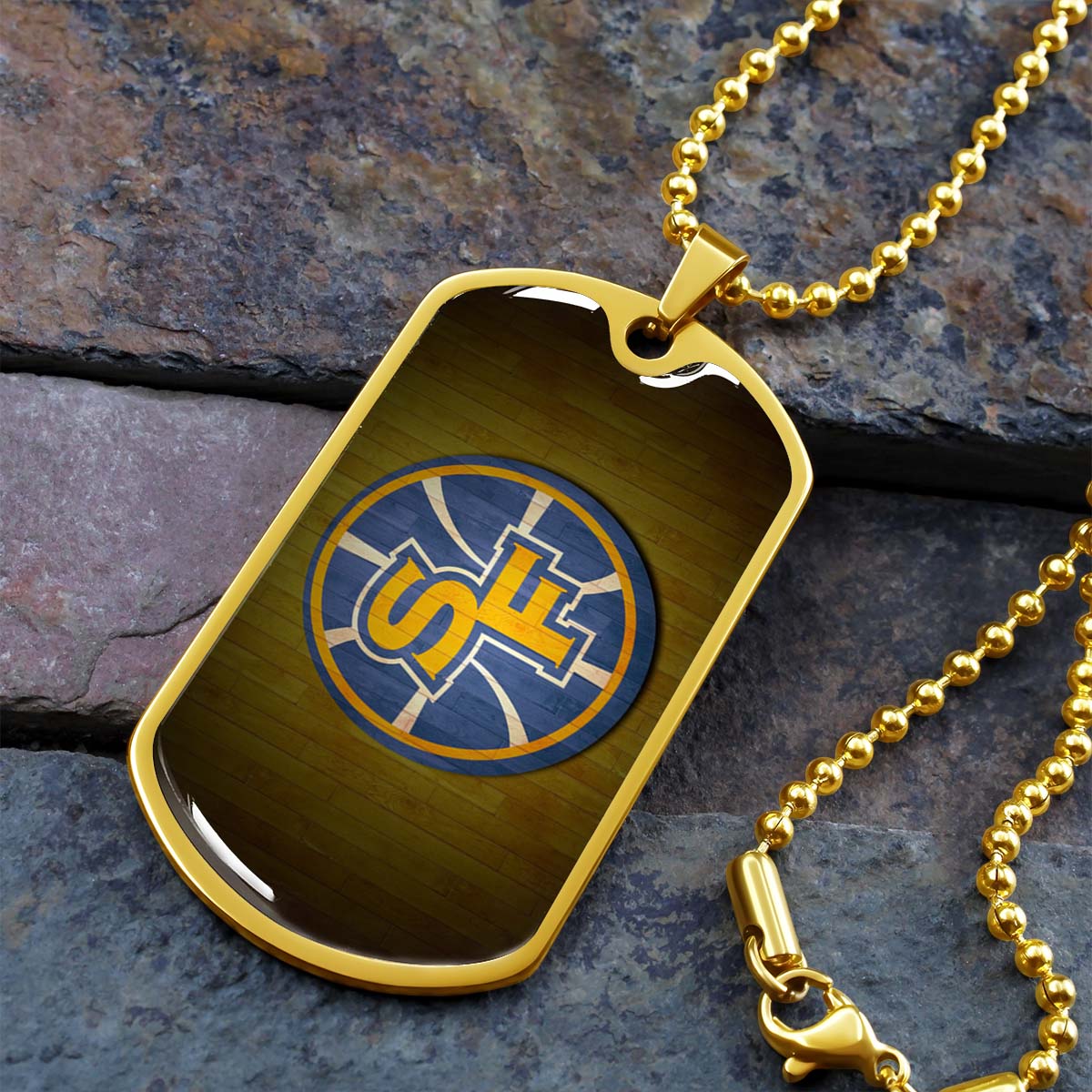 Basketball - BKD016 - Golden State Warriors Sports - Basketball Dog Tag - Military Ball Chain - Luxury Dog Tag