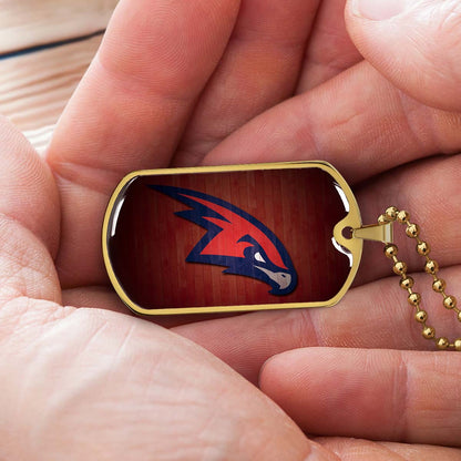 Basketball - BKD021 - Atlanta Hawks Sports - Basketball Dog Tag - Military Ball Chain - Luxury Dog Tag