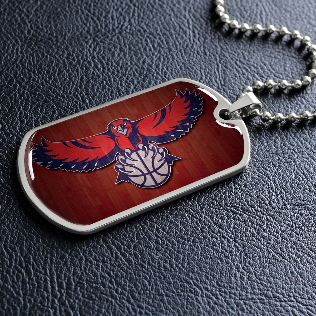Basketball - BKD022 - Atlanta Hawks Sports - Basketball Dog Tag - Military Ball Chain - Luxury Dog Tag