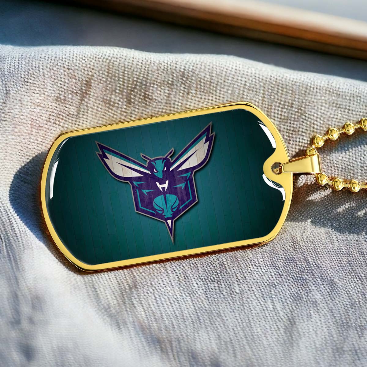 Basketball - BKD023 - Charlotte Hornets Sports - Basketball Dog Tag - Military Ball Chain - Luxury Dog Tag