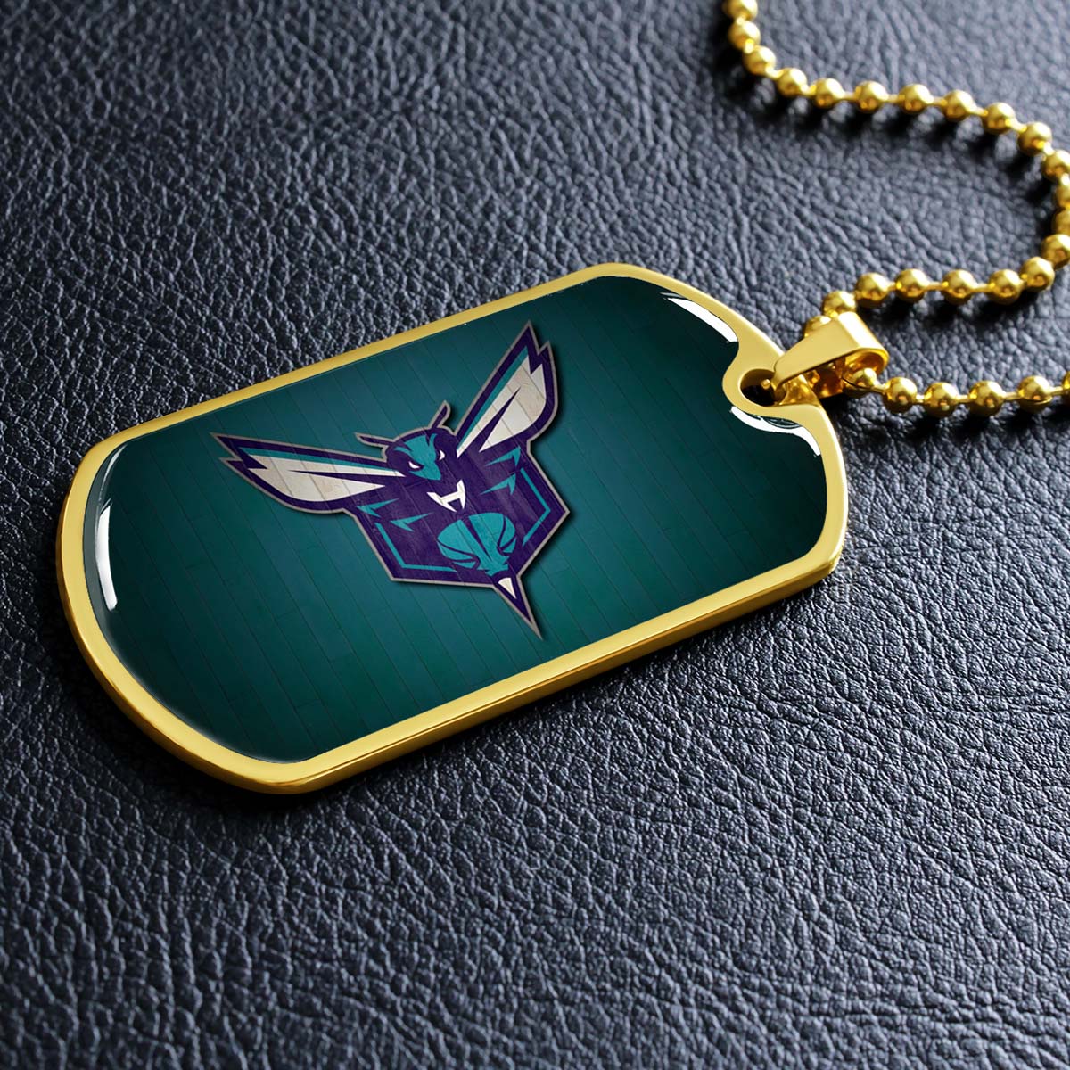Basketball - BKD023 - Charlotte Hornets Sports - Basketball Dog Tag - Military Ball Chain - Luxury Dog Tag